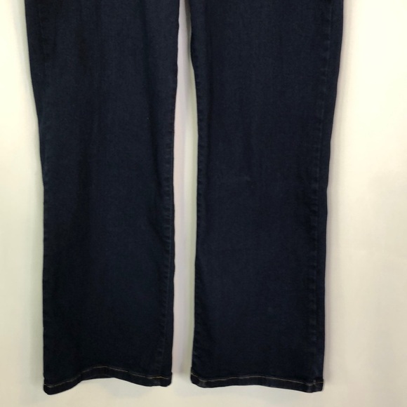 Anne Klein Dark Blue Sailor Flare Wide Leg Jeans Size 14 - Picture 5 of 13